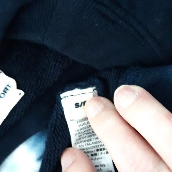 Tory Burch Sport Sweatshirt French Terry Tie Dye Ocean Mist Blue Small - Picture 9 of 9